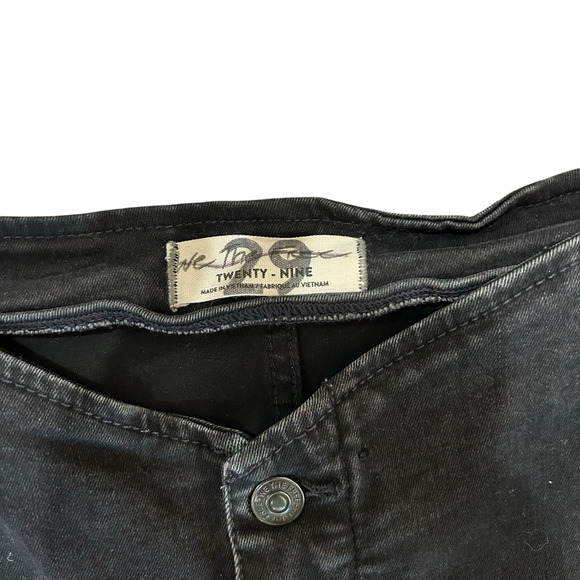 Free People We the Free Isla Slim Straight Jeans Black Size 29 Bootcut Pull On - Picture 7 of 11